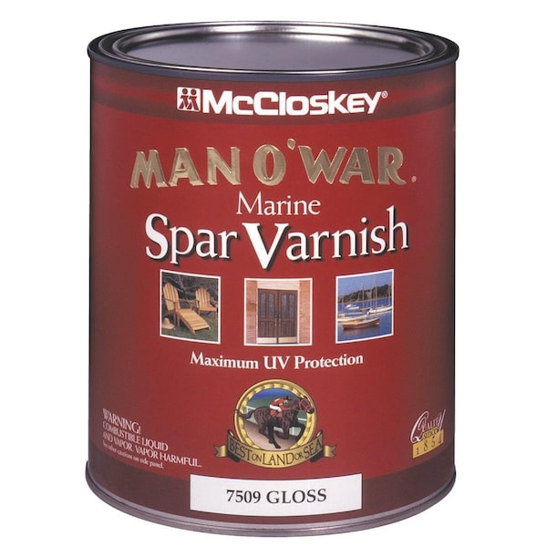 Mccloskey Man O'War Gloss Spar Marine Interior & Exterior Varnish, Quart 080.0007509.005 - main